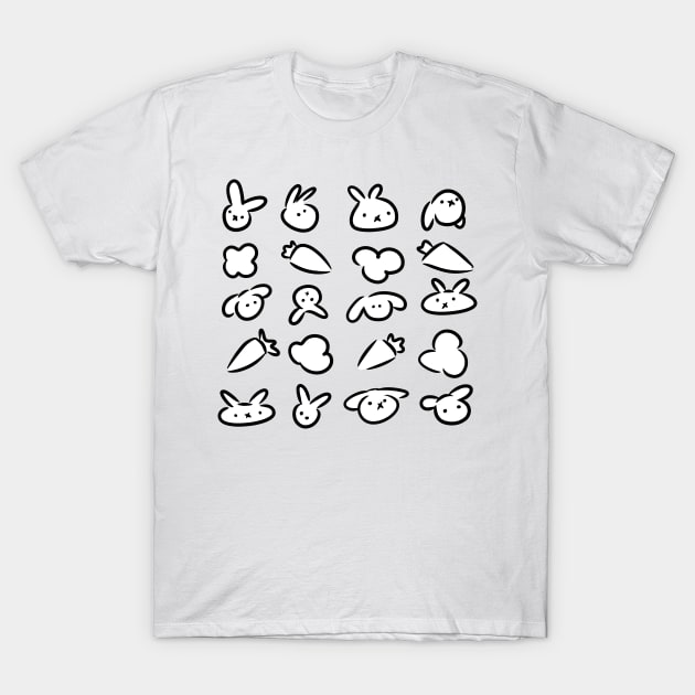 Rabbit Pattern T-Shirt by Jossly_Draws